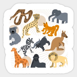 Colorful Animal Print Sticker